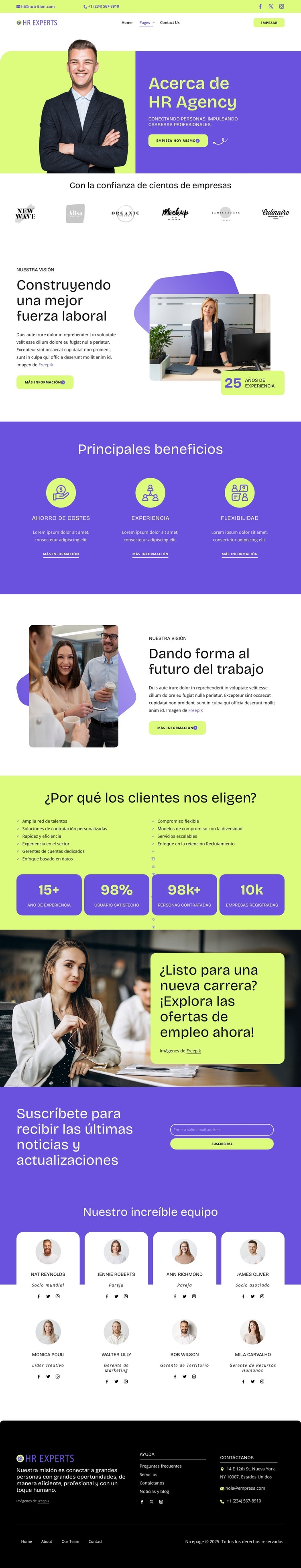 Conozca a su socio de RR.HH. Plantilla HTML
