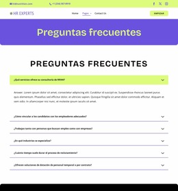Preguntas frecuentes sobre contratación Plantillas Joomla
