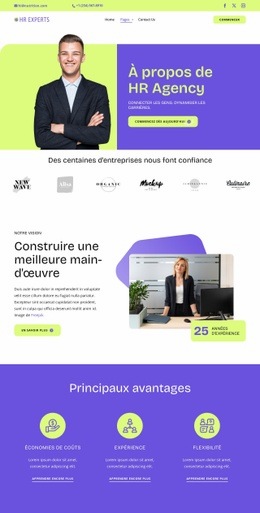 Rencontrez votre partenaire RH Maquettes de sites Web