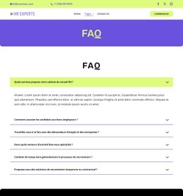 FAQ sur le recrutement Maquettes de sites Web