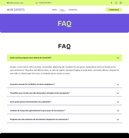 FAQ sur le recrutement Modèles CSS