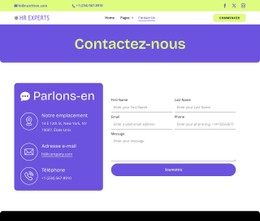 HR contact page Modèles CSS