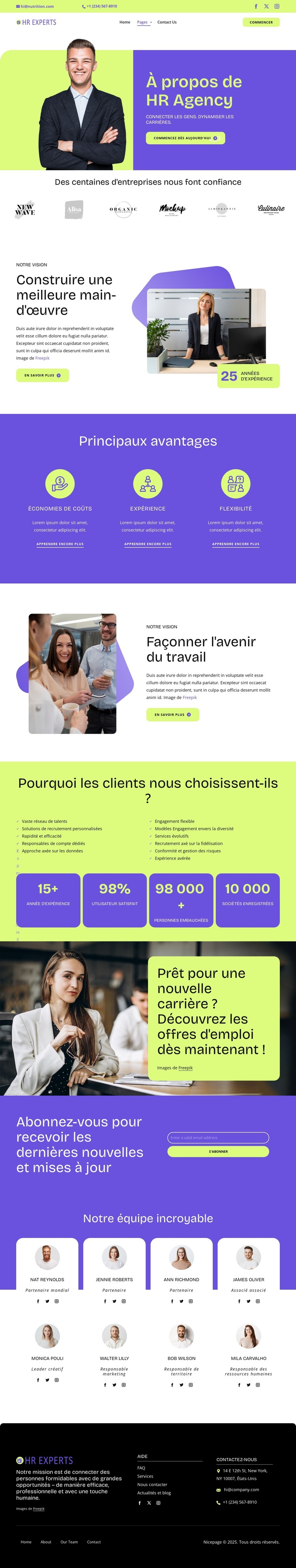 Rencontrez votre partenaire RH Modèle HTML