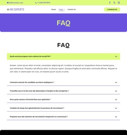 FAQ sur le recrutement Modèles de sites Web