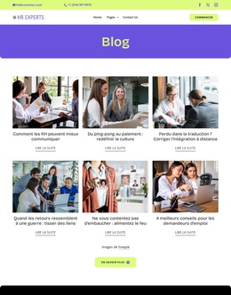 Blog RH Modèles de sites Web