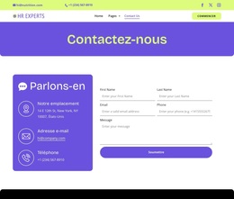 HR contact page Thèmes WordPress