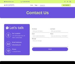 HR Contact Page - Simple Html Code