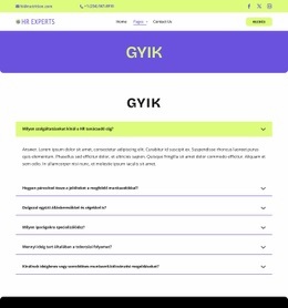 Toborzási GYIK HTML Sablonok