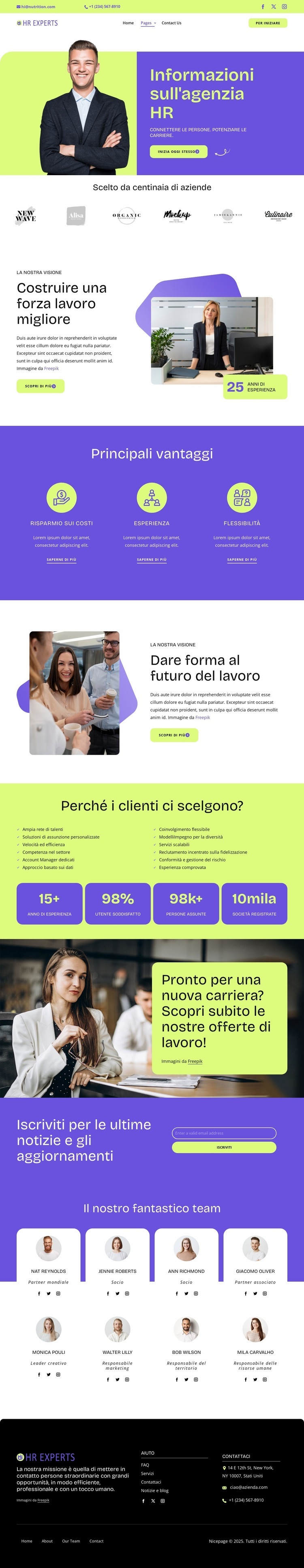 Incontra il tuo partner HR Progettazione di siti web
