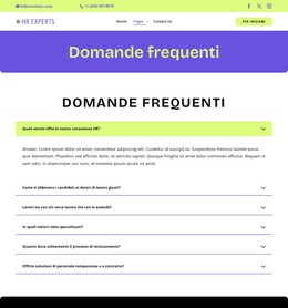 Domande frequenti sul reclutamento Modelli di siti web