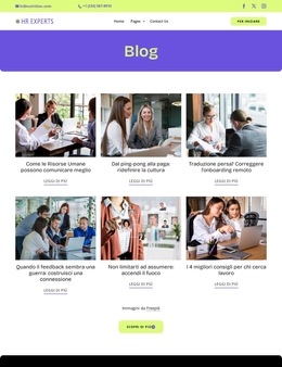 Blog sulle risorse umane Modelli di siti web