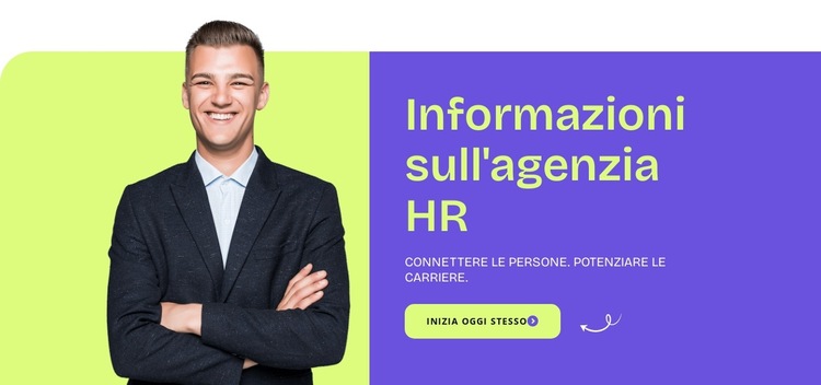 Informazioni sull'agenzia di risorse umane Modello di sito Web
