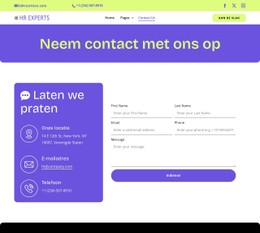HR contact page CSS-sjablonen