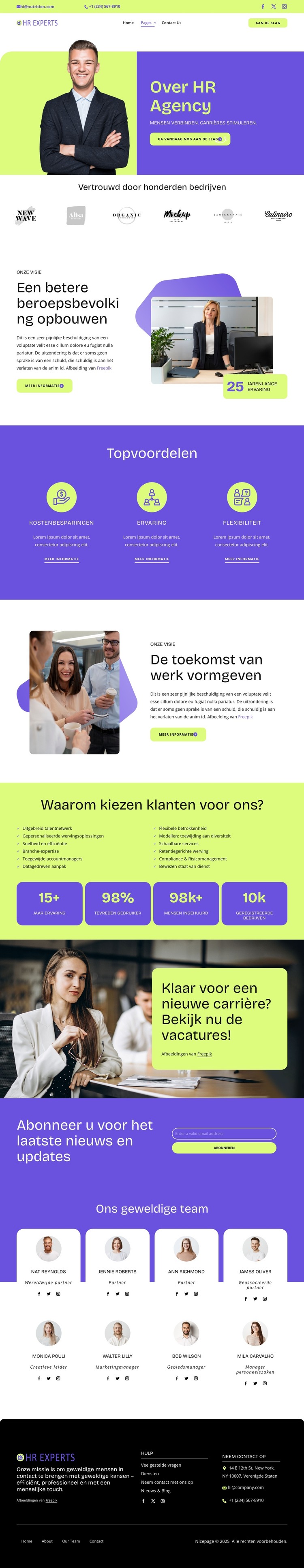 Ontmoet uw HR-partner HTML-sjabloon