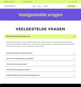 Veelgestelde vragen over werving Website sjablonen