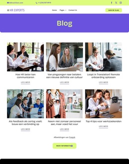 HR-blog Website sjablonen