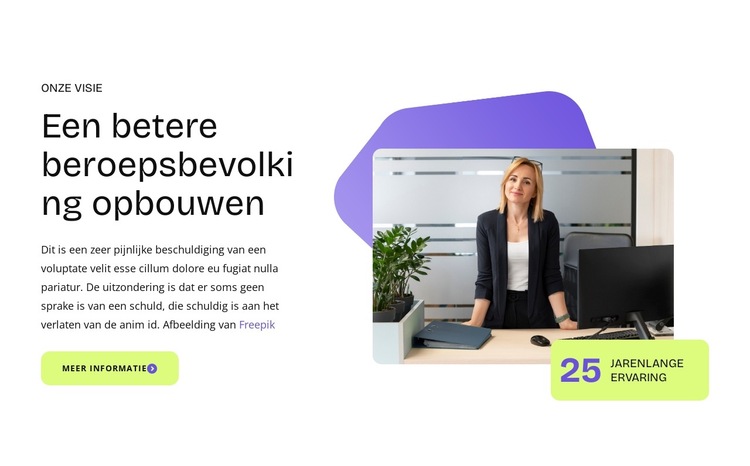 Het bieden van groeimogelijkheden Website sjabloon