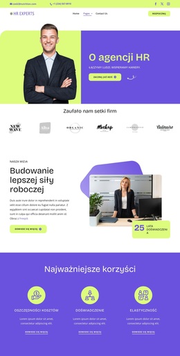 Poznaj swojego partnera ds. HR Motywy WordPress