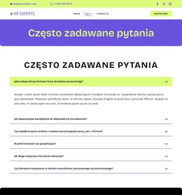 FAQ dotyczące rekrutacji Motywy WordPress