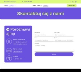 HR contact page Szablony