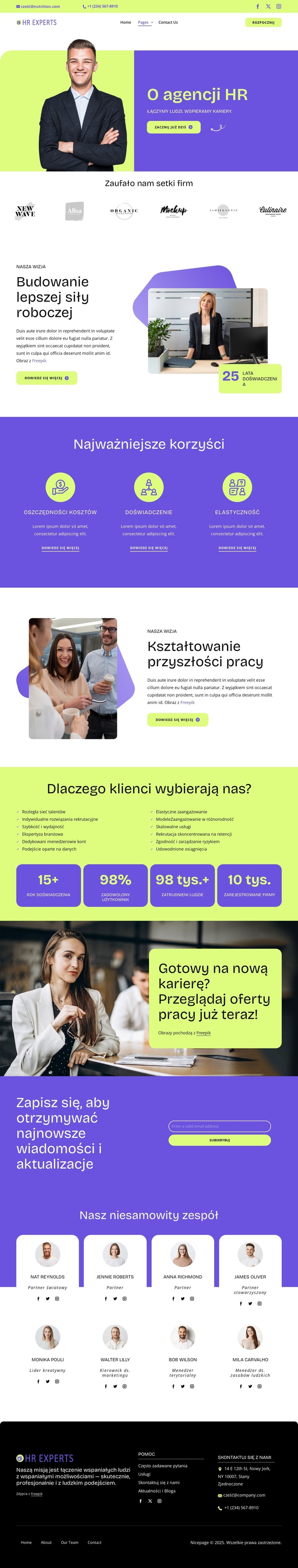 Poznaj swojego partnera ds. HR Szablon CSS
