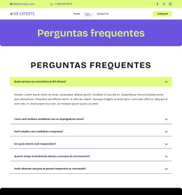 Perguntas frequentes sobre recrutamento Modelos CSS