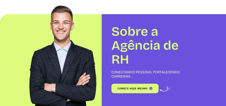 Sobre a agência de RH Modelo de site