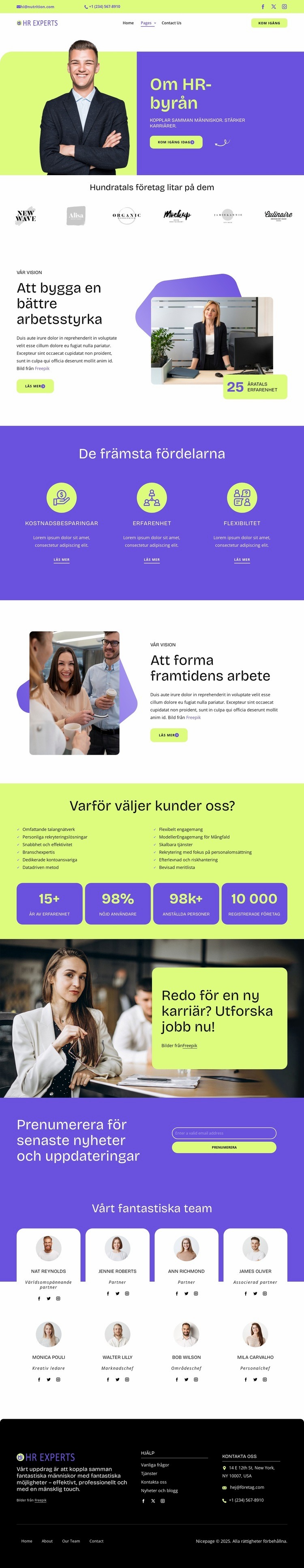 Träffa din HR-partner HTML-mall