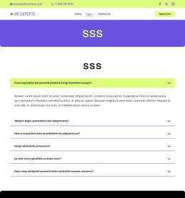 İşe alım SSS CSS Şablonları