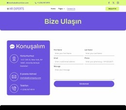 HR contact page Şablonlar