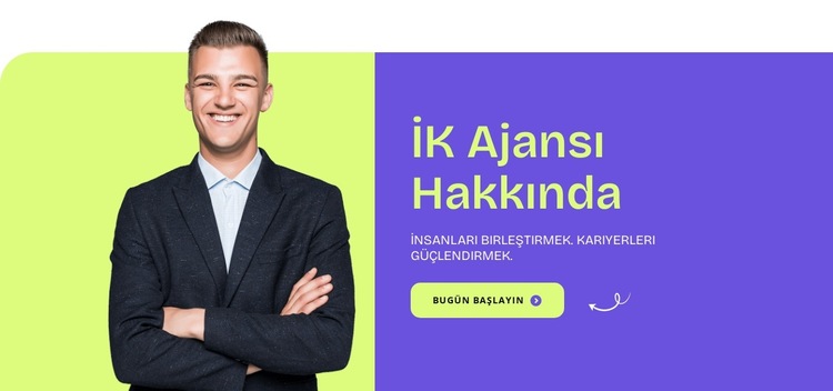 İnsan kaynakları ajansı hakkında Web Sitesi Şablonu