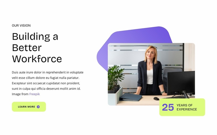 Offering opportunities for growth Landing Page