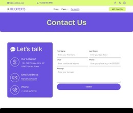 HR Contact Page - Simple Wysiwyg HTML Editor