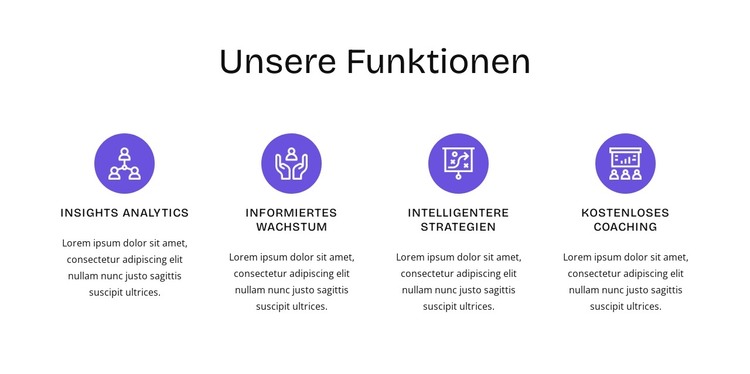 HR-Funktionen HTML-Vorlage