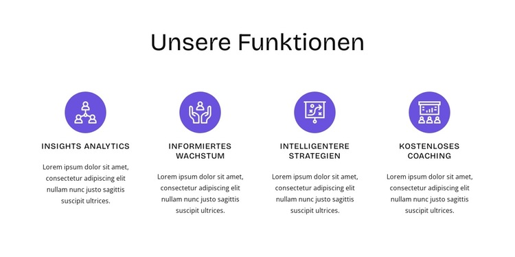 HR-Funktionen Website-Vorlage