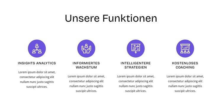 HR-Funktionen Landing Page