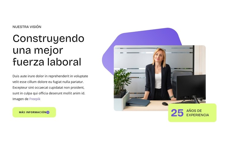 Construyendo una mejor fuerza laboral Plantilla CSS