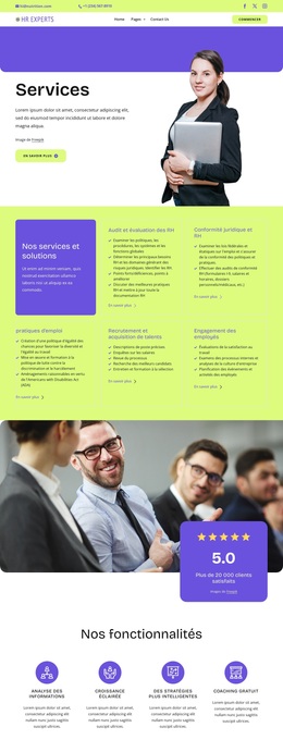 HR services and solutions Thèmes WordPress
