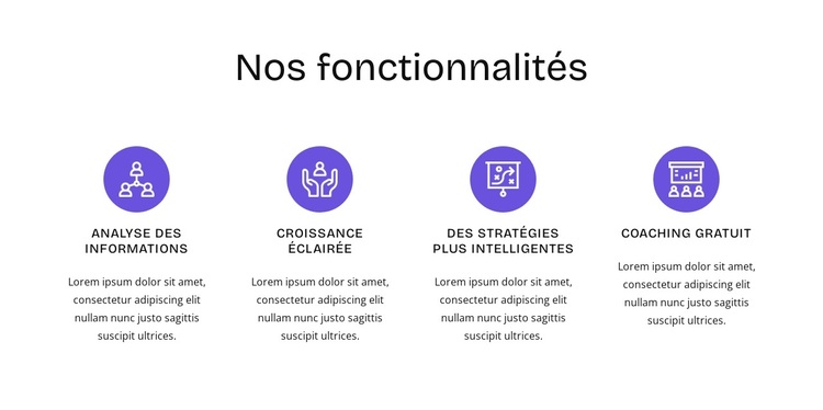 Fonctionnalités RH Thème WordPress
