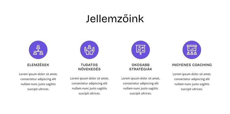 HR-funkciók Weboldal sablon