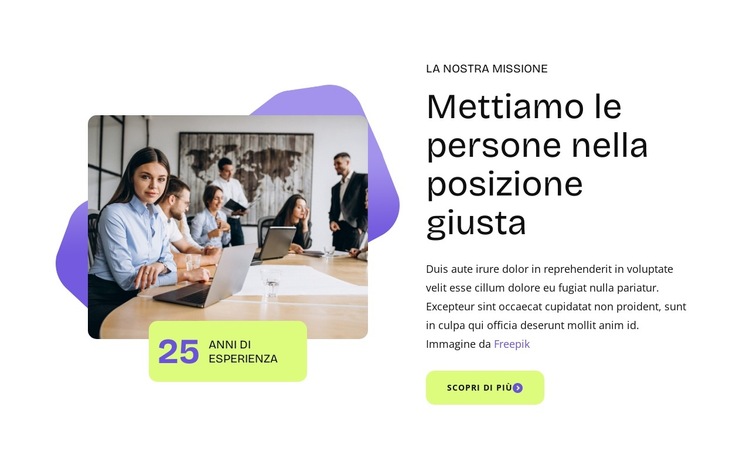 People management strategies Modello di sito Web