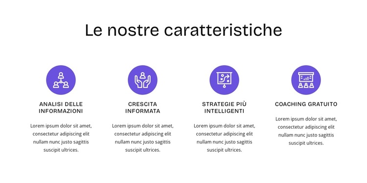 Funzionalità HR Modello di sito Web