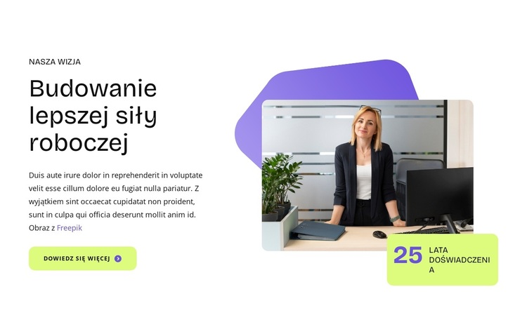 Tworzenie lepszej siły roboczej Motyw WordPress