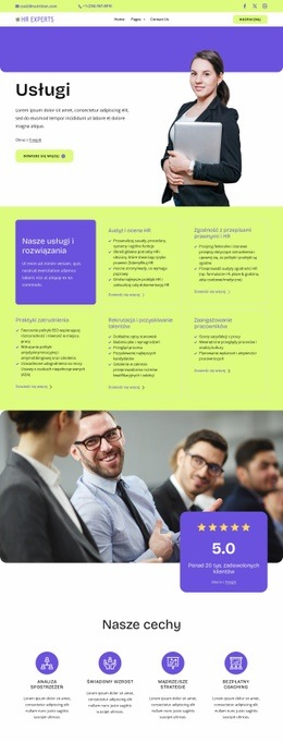 HR Services And Solutions Szablon