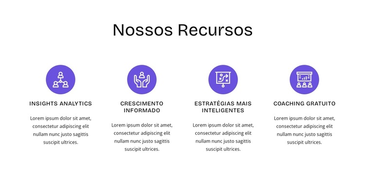 Recursos de RH Modelo de site