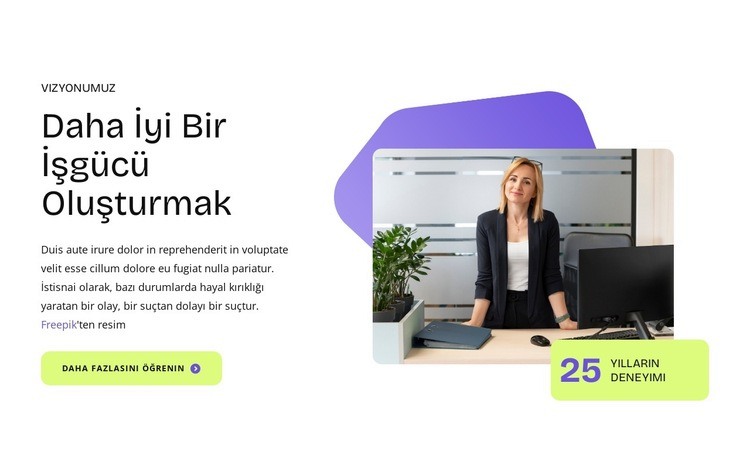 Daha iyi bir iş gücü oluşturmak Şablon