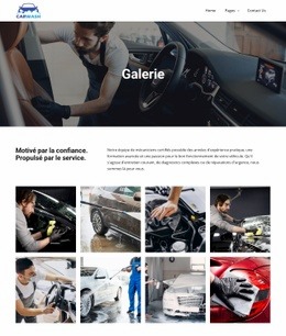 Galerie de lavage de voiture Maquettes de sites Web