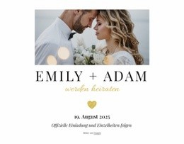 Exklusive HTML5-Vorlage Für Save The Date-Postkarte