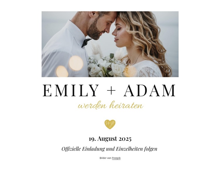 Save the Date-Postkarte Website-Vorlage