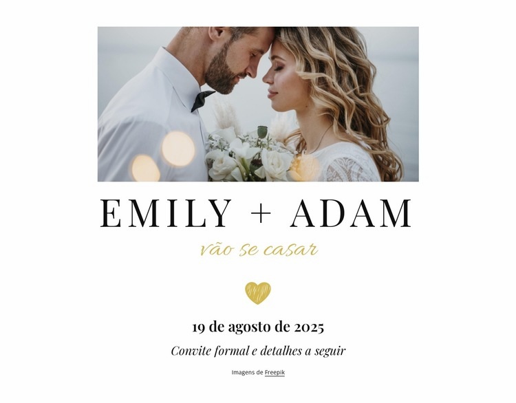 Cartão postal para salvar a data Modelo HTML5